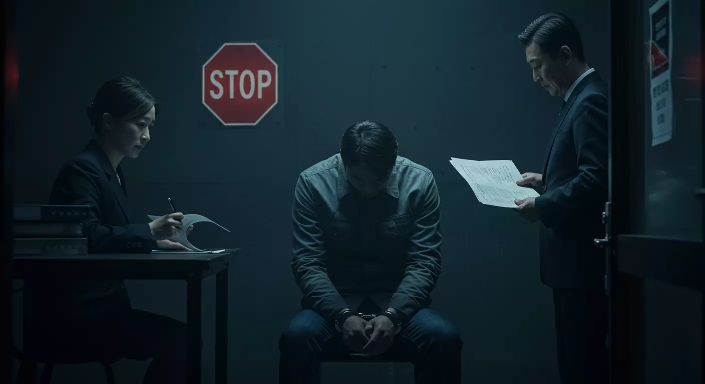 성매수 혐의자 조사하고 있는 장면