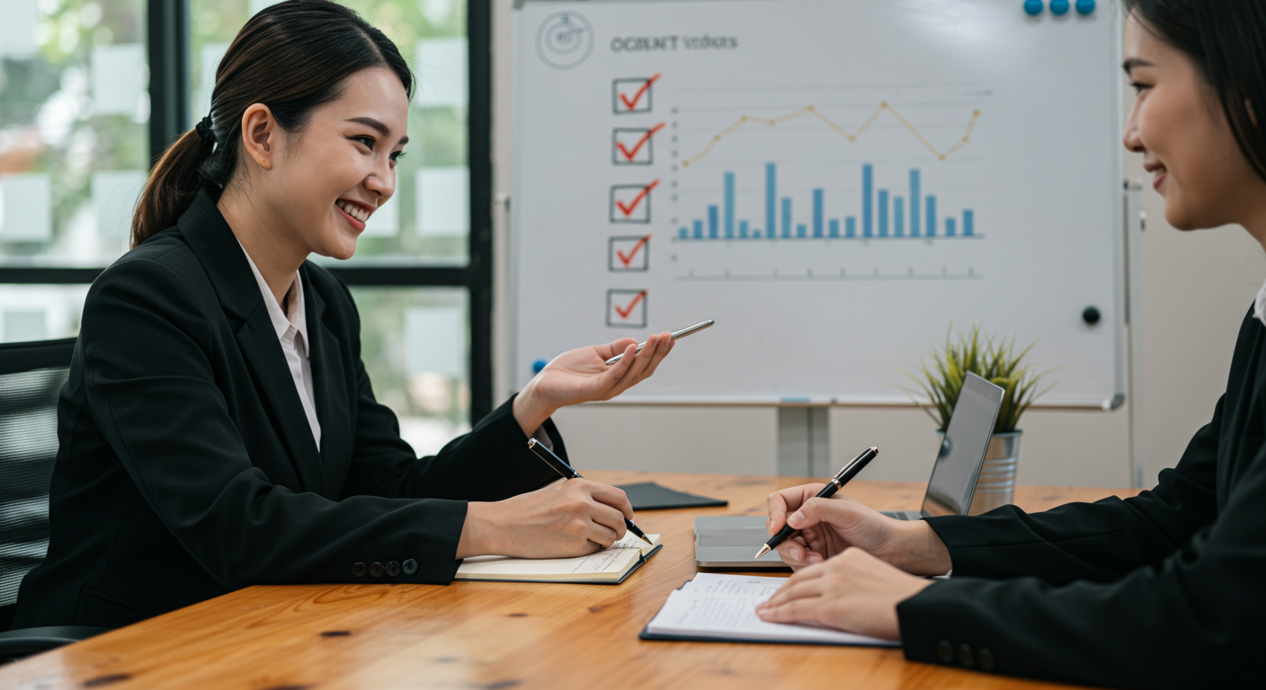 직장에서 일하는 모습