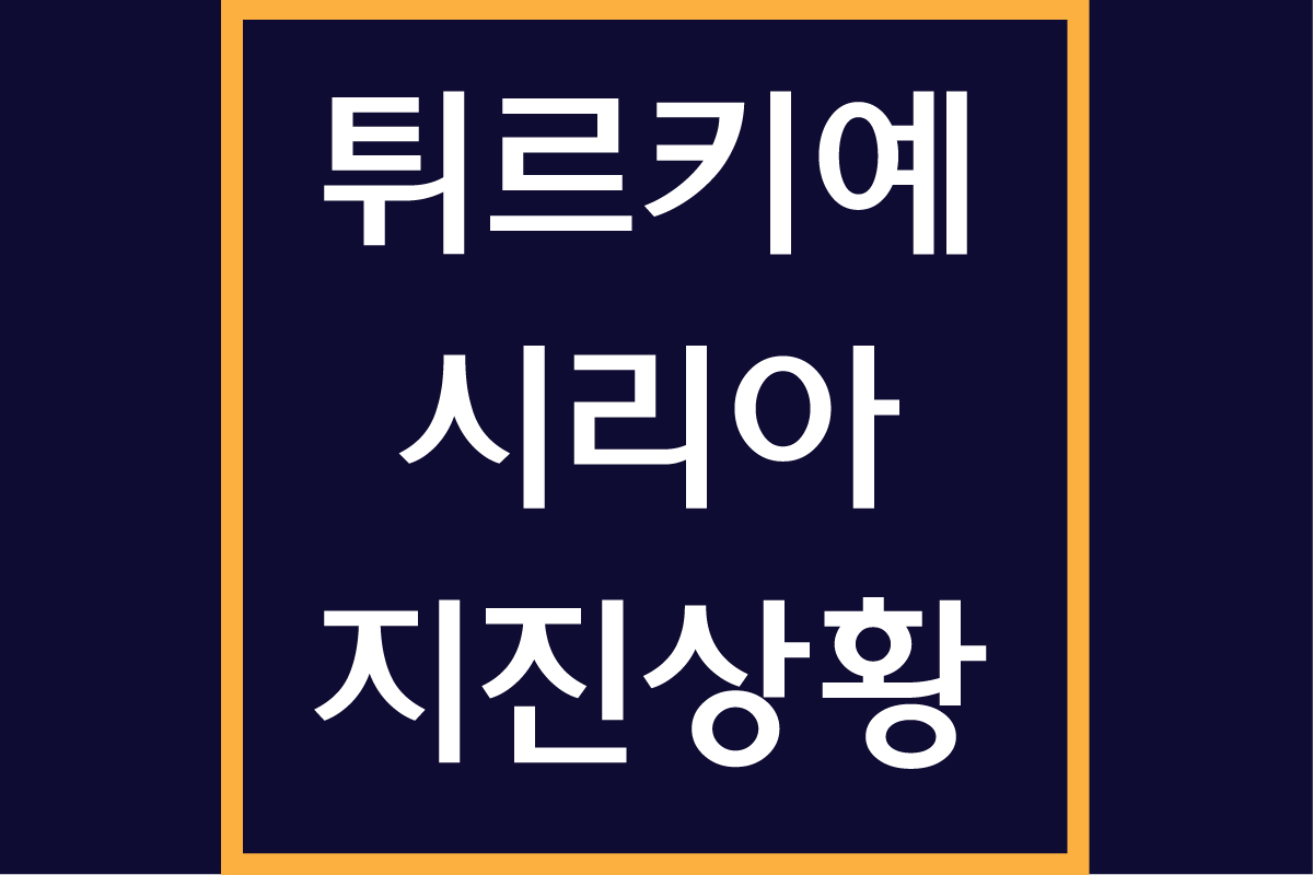 터키 지진 상황