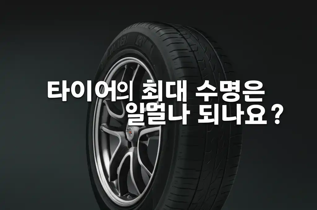 타이어의 최대 수명 기준과 노후화된 타이어를 보여주는 썸네일 이미지