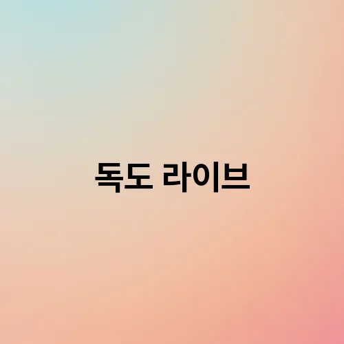 독도 라이브