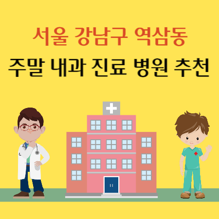 서울 강남구 역삼동 토요일 일요일 내과 진료 병원 추천