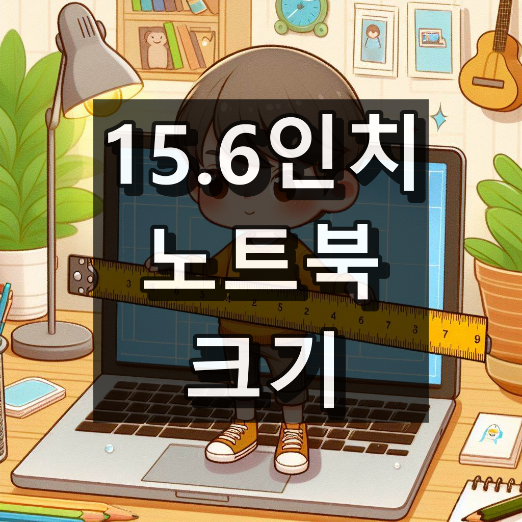 15.6인치 노트북 크기(가로세로사이즈) 대표 이미지