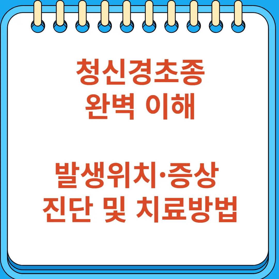 청신경초종 완벽 이해 발생위치&middot;증상&middot;진단 및 치료방법
