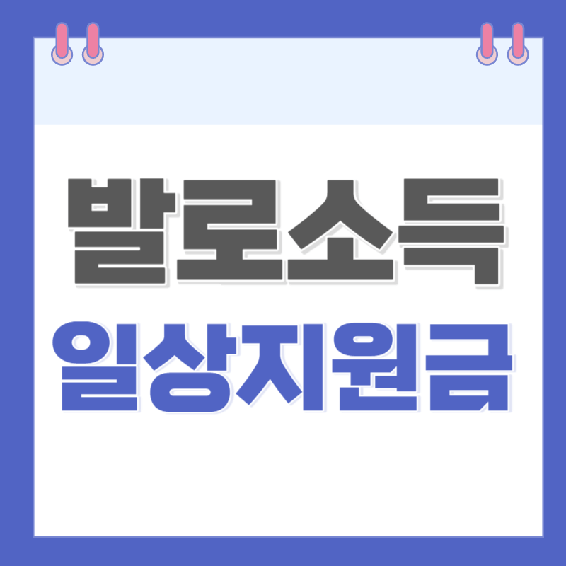 발로소득-일상지원금