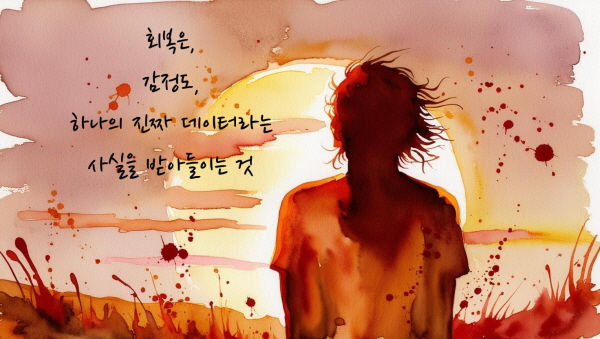 감정도 하나의 진짜 데이터라는 사실을 받아들이는 것에 관한 그림