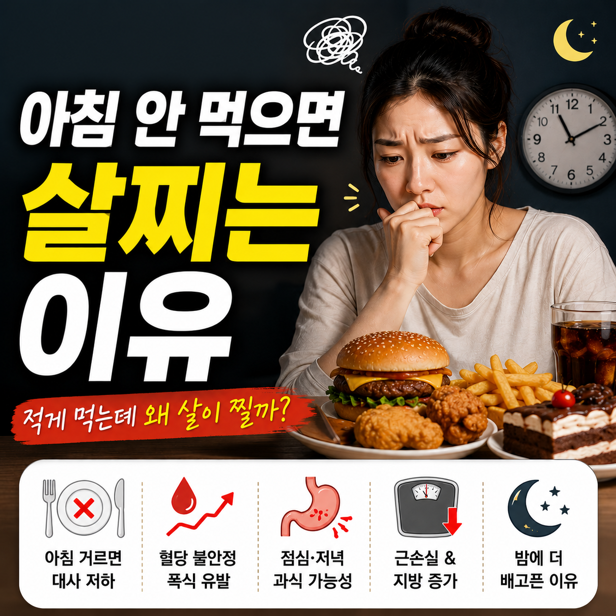 아침 안 먹으면 살 찌는 이유