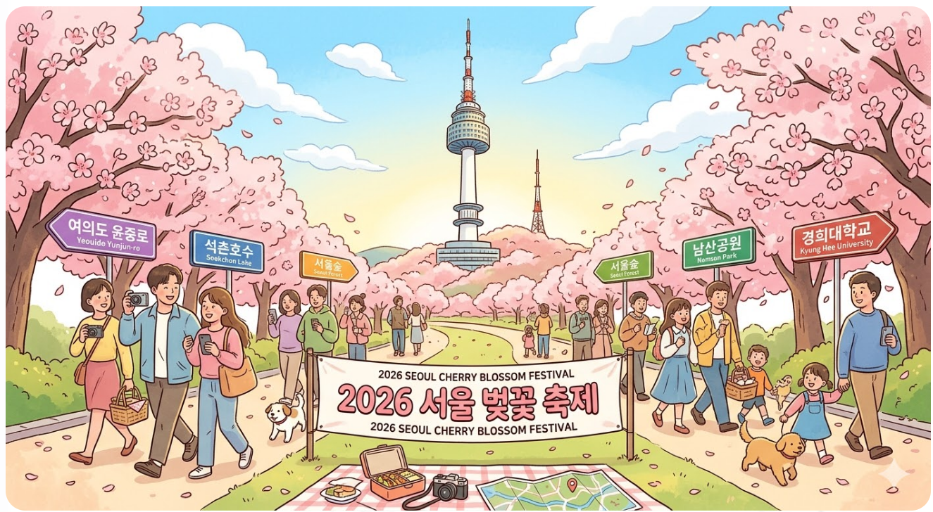 2026 서울 벚꽃 명소,개화 시기 알아보기
