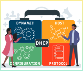 DHCP의 용어와 기능을 구조적으로 나타낸 이미지