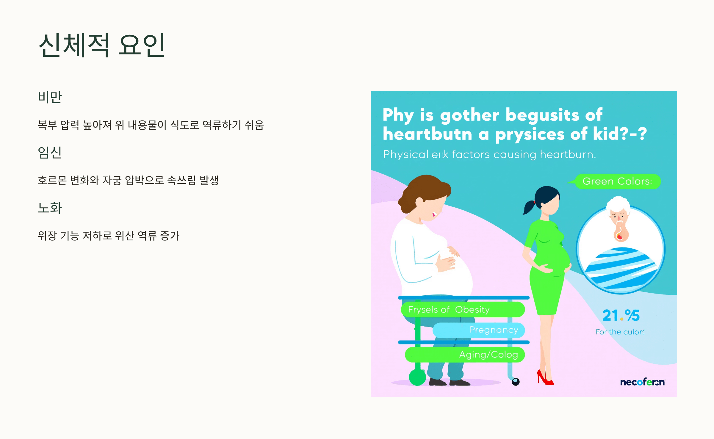 속쓰림 증상 사진입니다.