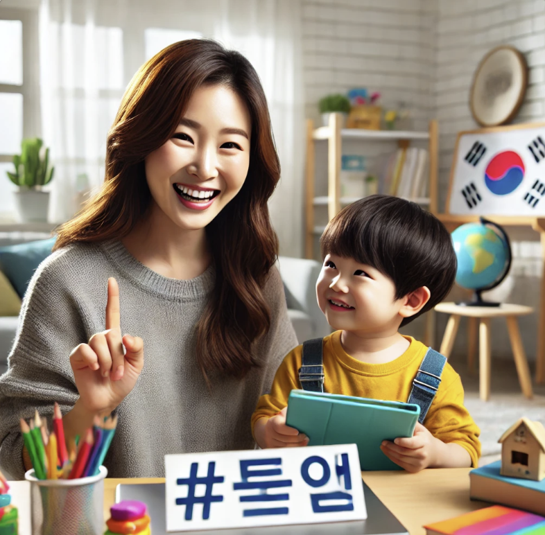 교육지원을 논의하는 학부모와 아이의 모습