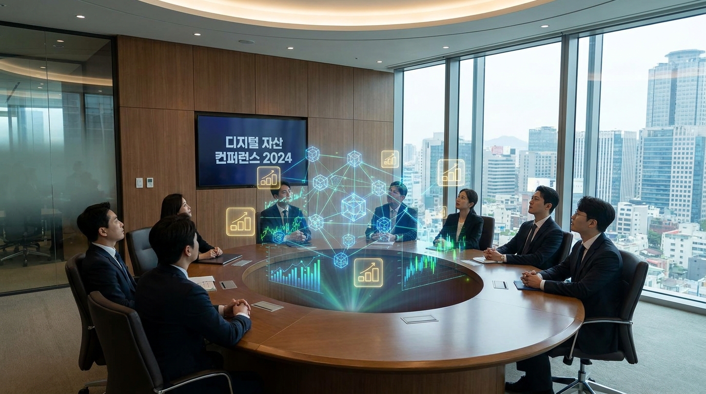 복잡한 디지털 자산 구조를 설계하고 상담하는 전문가 이미지