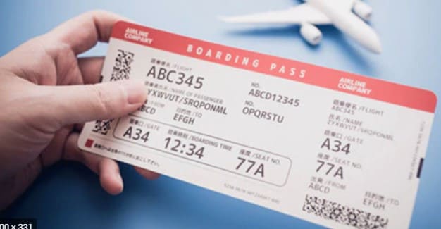 비행기 항공권 사진