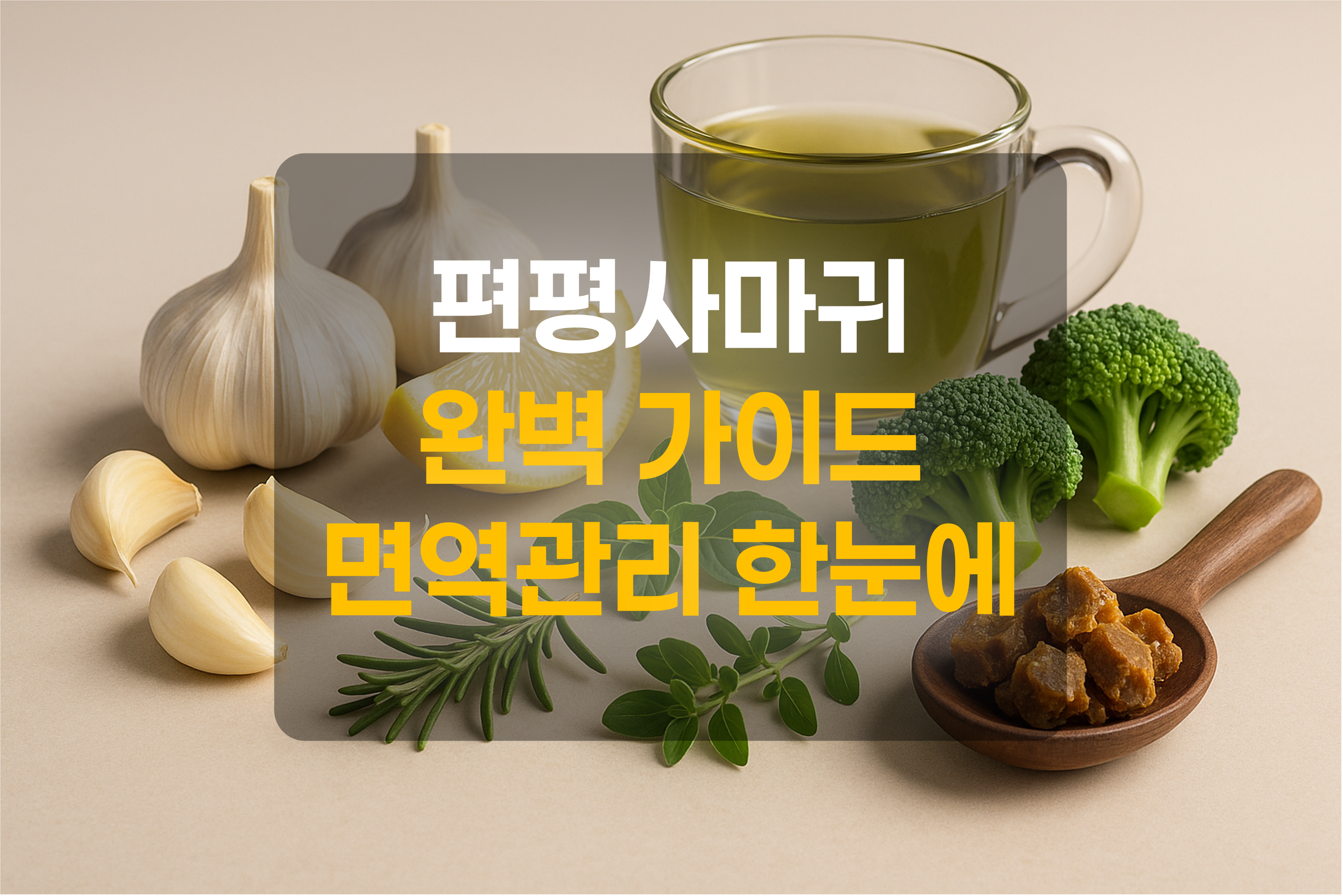 면역에 좋은 음식을 표현한 그림