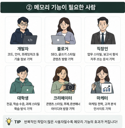 메모리 기능이 필요한 사람