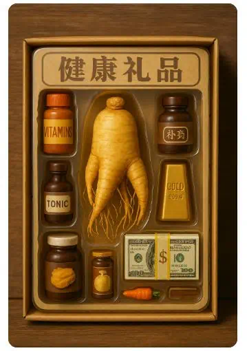 인삼세트 프롬프트로 완성된 인삼세트 피규어 이미지