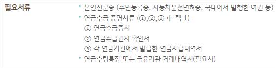 KB국민은행-4대연금-신용대출-필요서류-설명-이미지