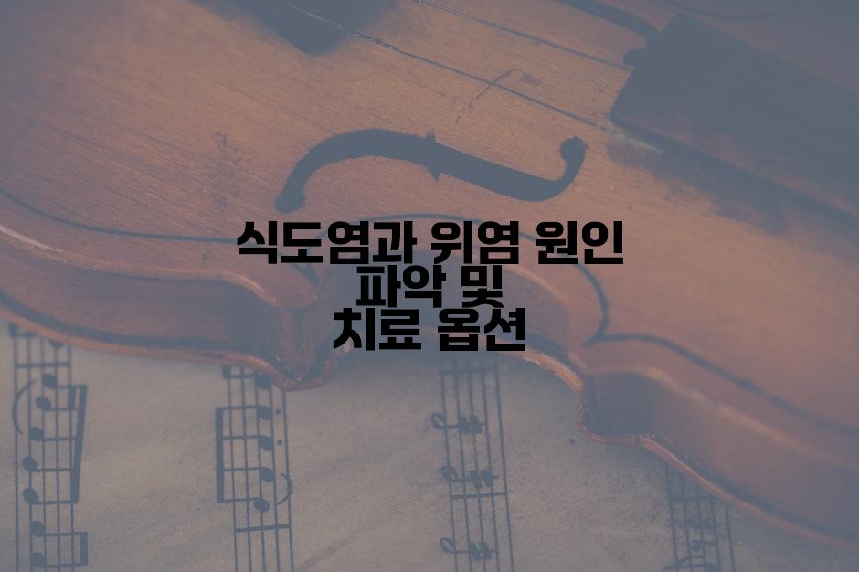 식도염과 위염 원인 파악 및 치료 옵션