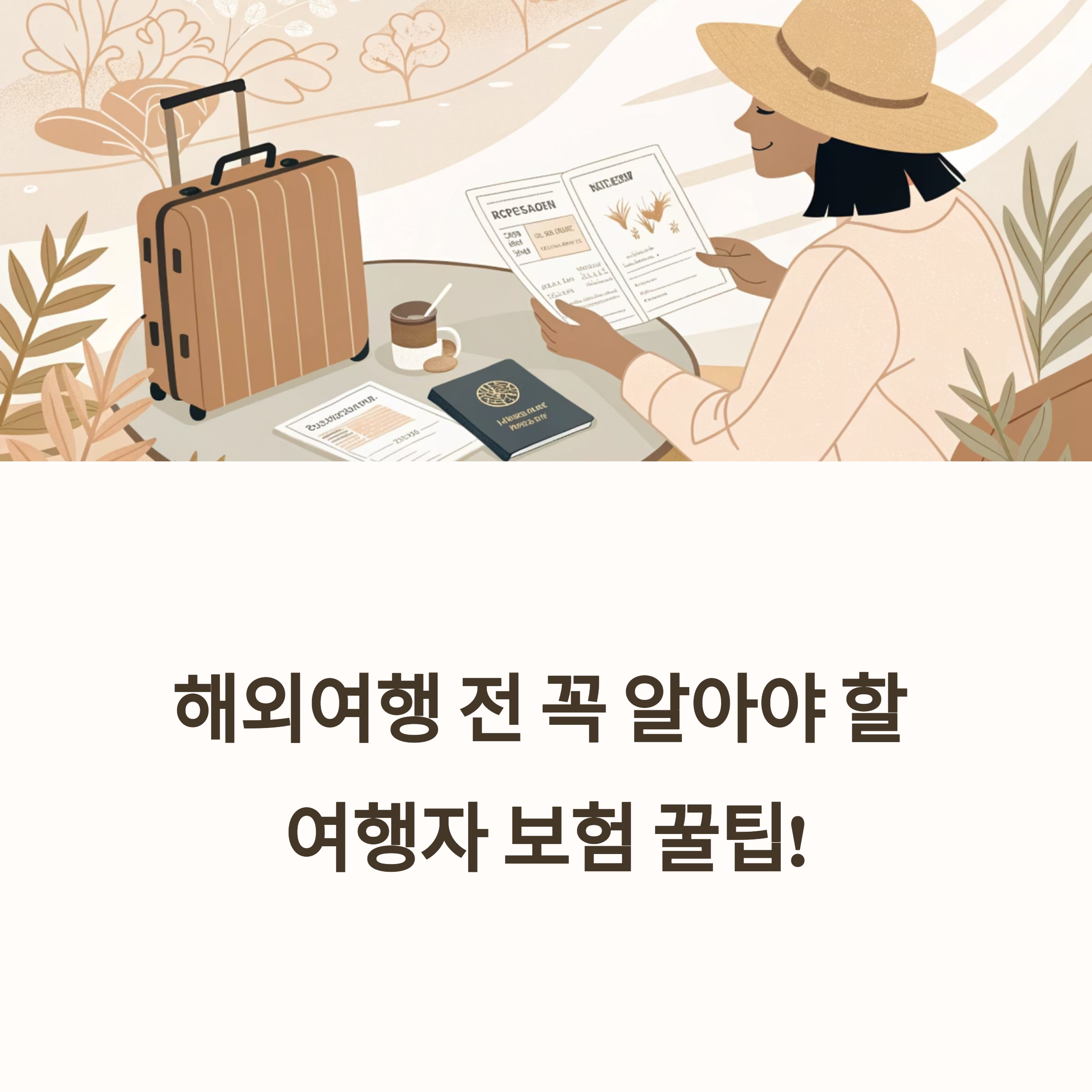 여행자 보험 꿀팁 총정리