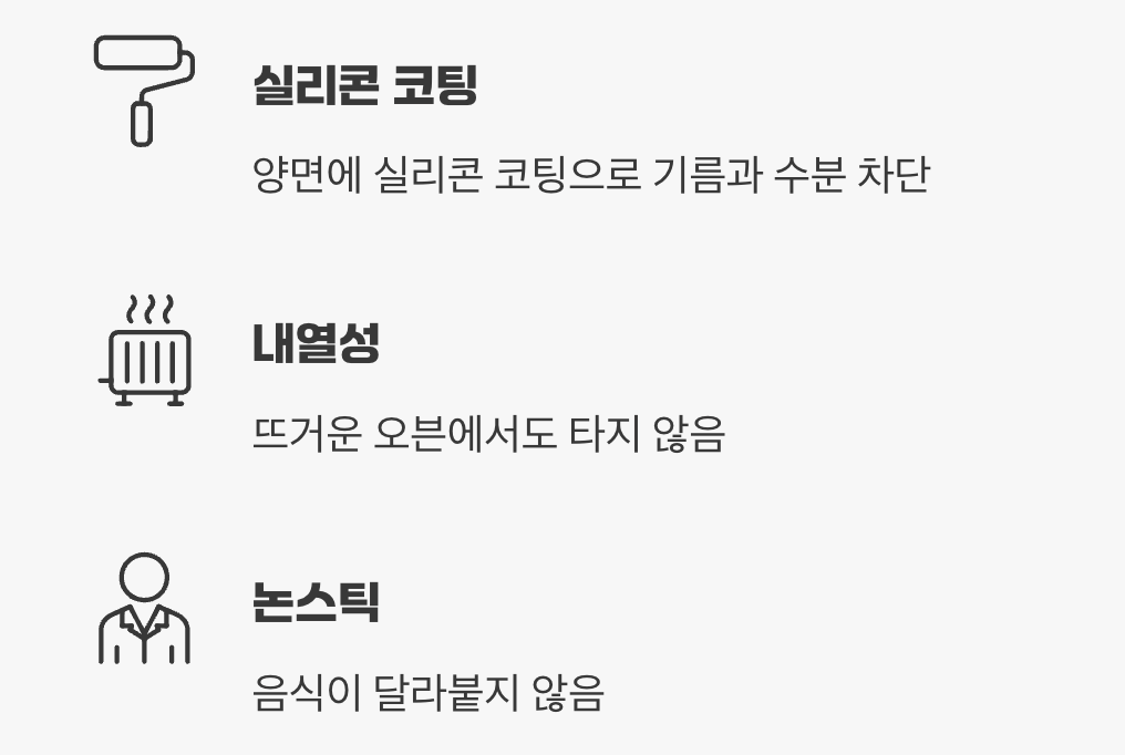 요리사를 위한 방패&amp;#44; 기름종이