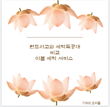 런드리고와 세탁특공대 비교 이불 세탁 서비스