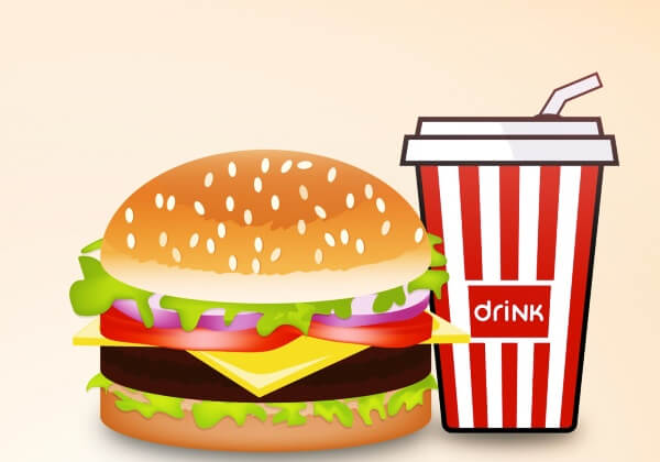 햄버거-음료
