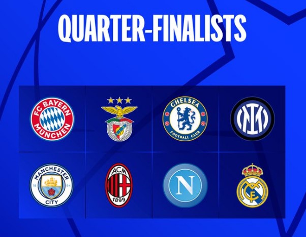 챔스 8강 진출팀