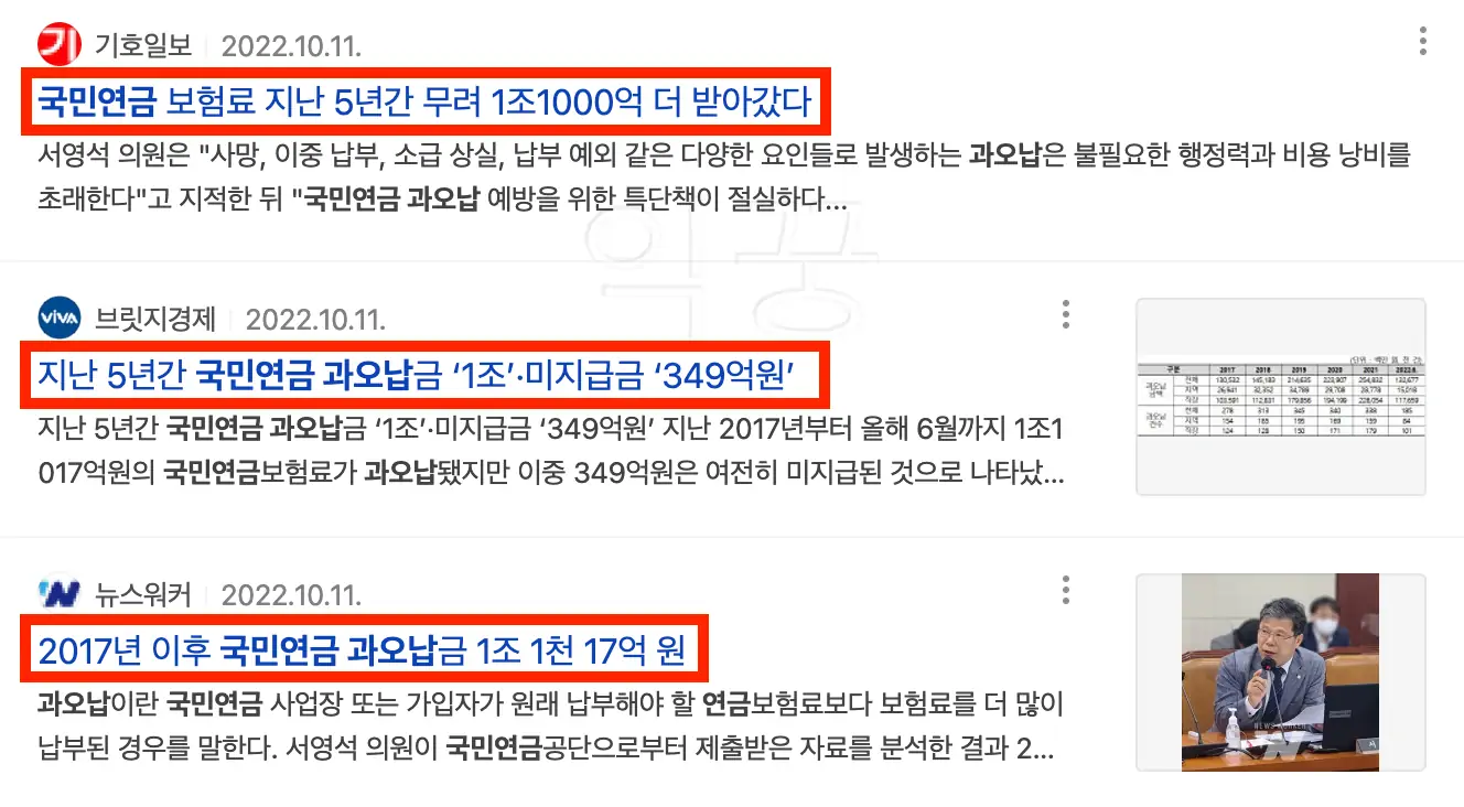 건강보험료 과오납으로 인한 환급금 관련 뉴스기사