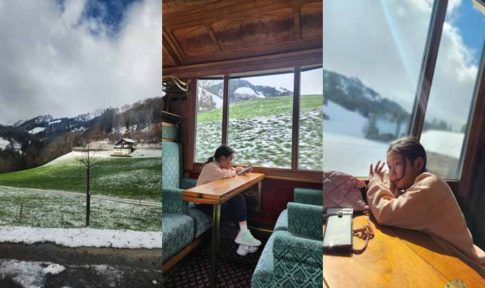 시간이 천천히 흐르기를 바랬던 순간들, 몽트뢰에서 인터라켄 기차 안에서