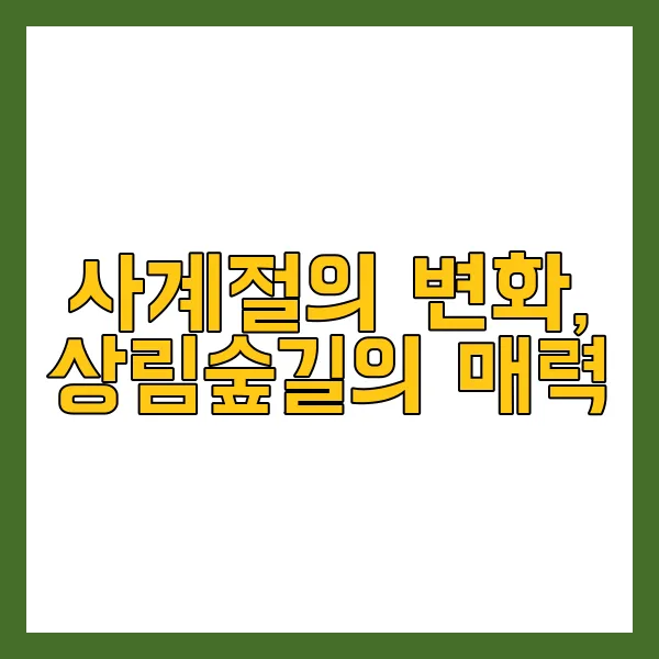 사계절의 변화, 상림숲길의 매력