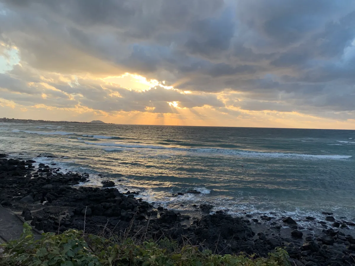 곽지해수욕장-바닷가-노을