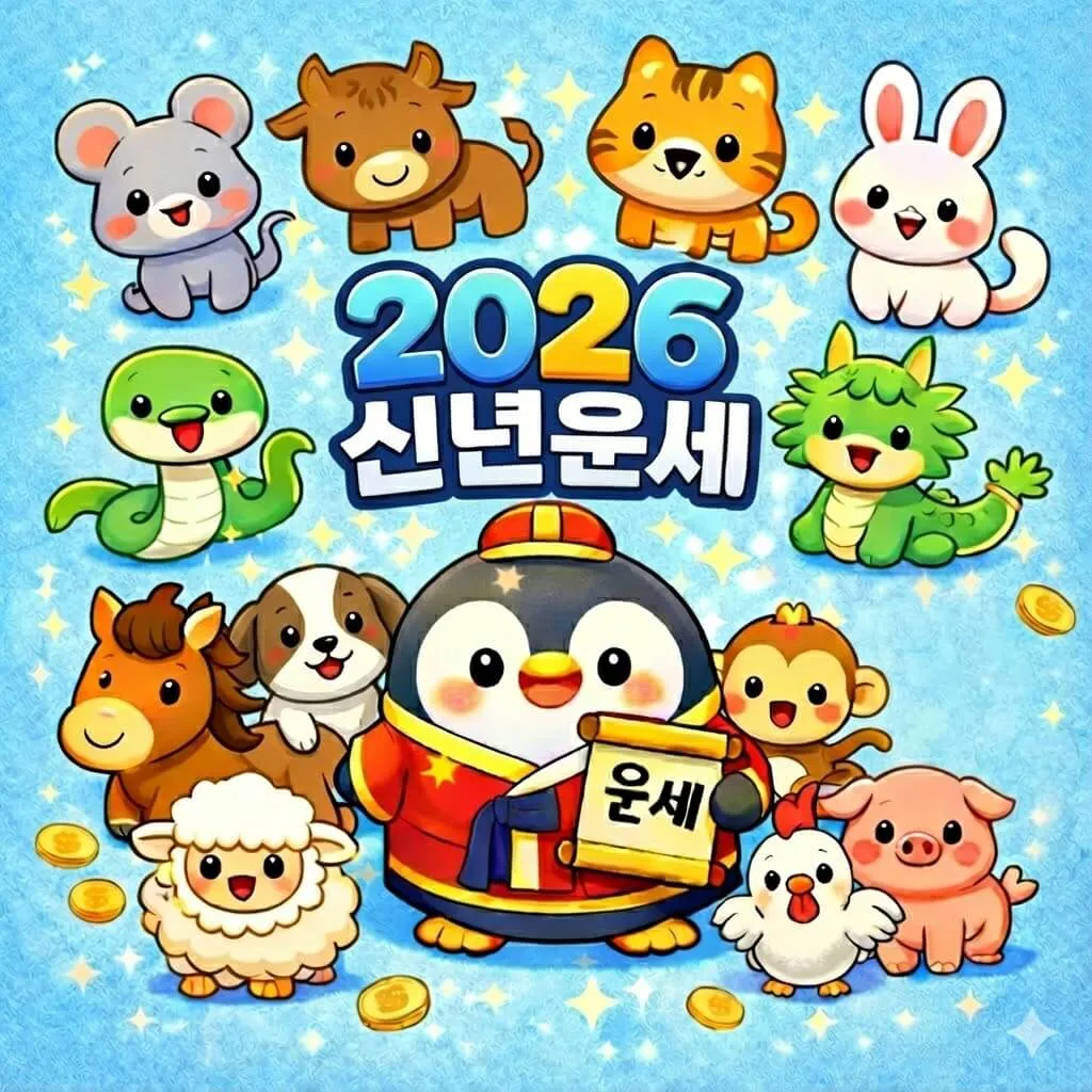 띠별 2026년 신년운세 총정리 - 12띠 재물운&middot;연애운&middot;직장운 한 번에 보기