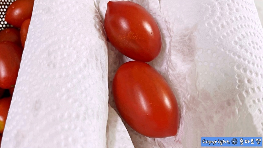 방울토마토-물기제거