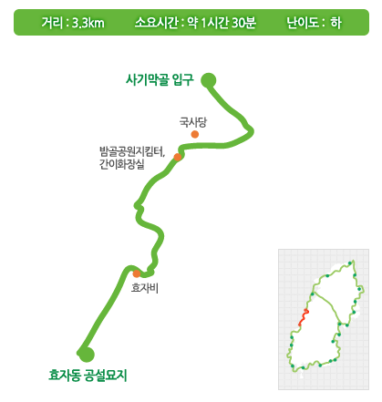 북한산둘레길 11구간 효자길 지도 효자동 사기막길 트레킹 등산 날씨