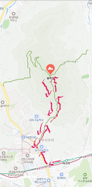 송라산 지도