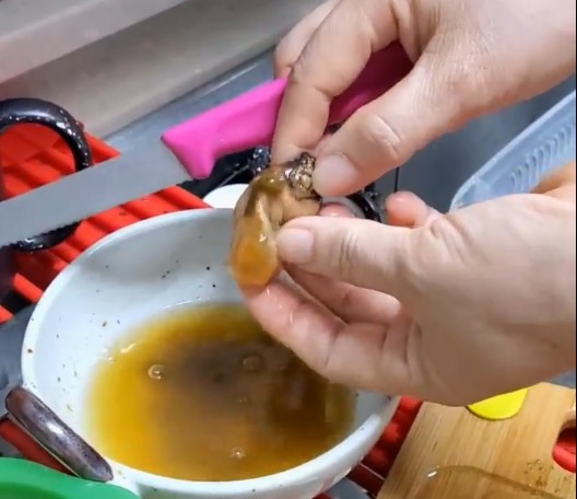 미더덕 손질