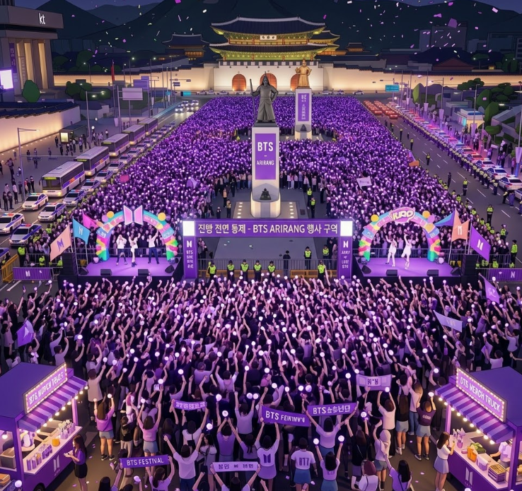 BTS 광화문 공연 실시간 라이브 온라인 시청 방법