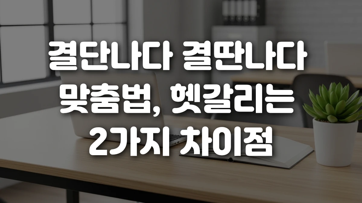 결단나다 결딴나다 맞춤법 헷갈리는 2가지 차이점