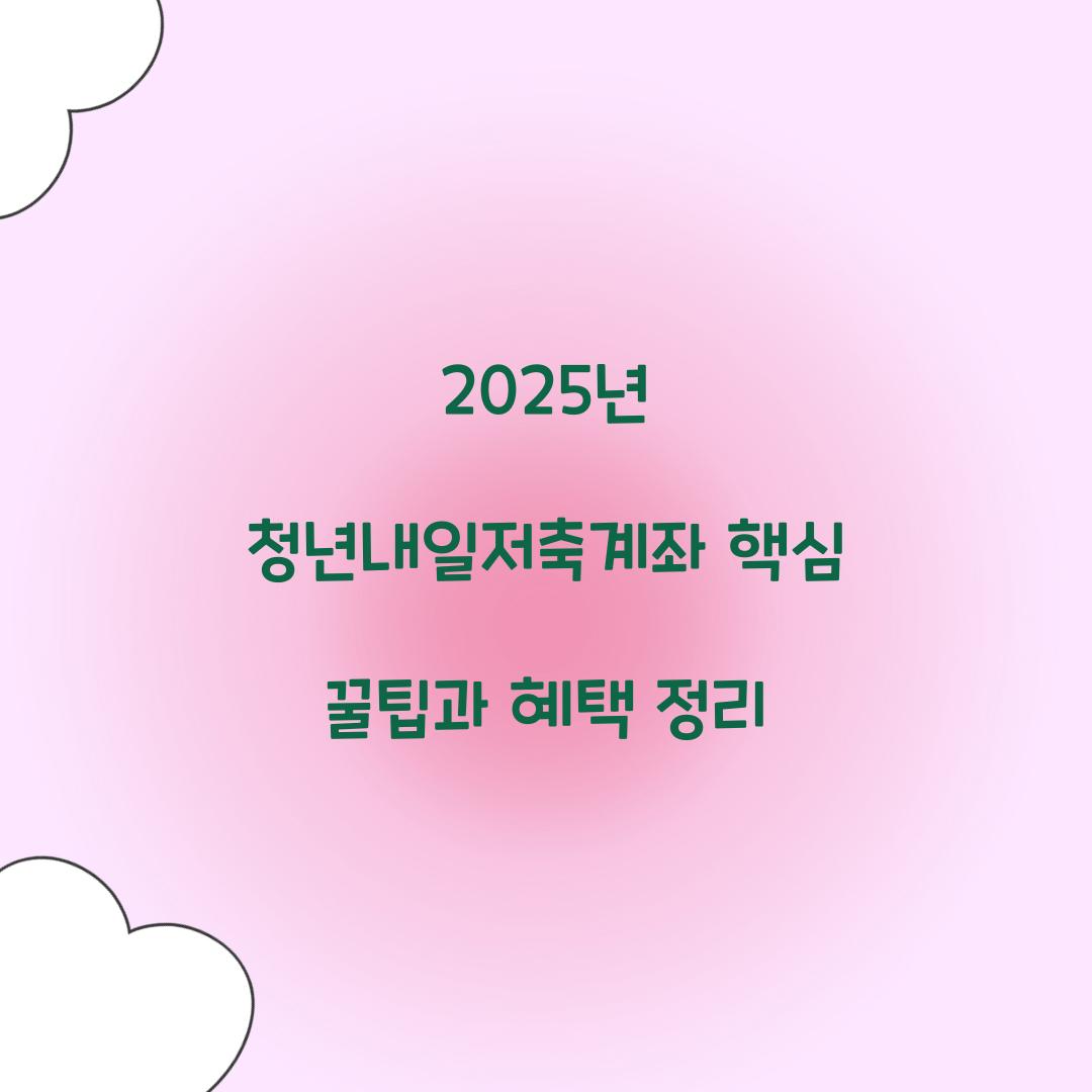 2025년 청년내일저축계좌