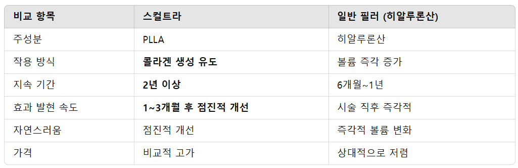 필러와 스컬트라 비교