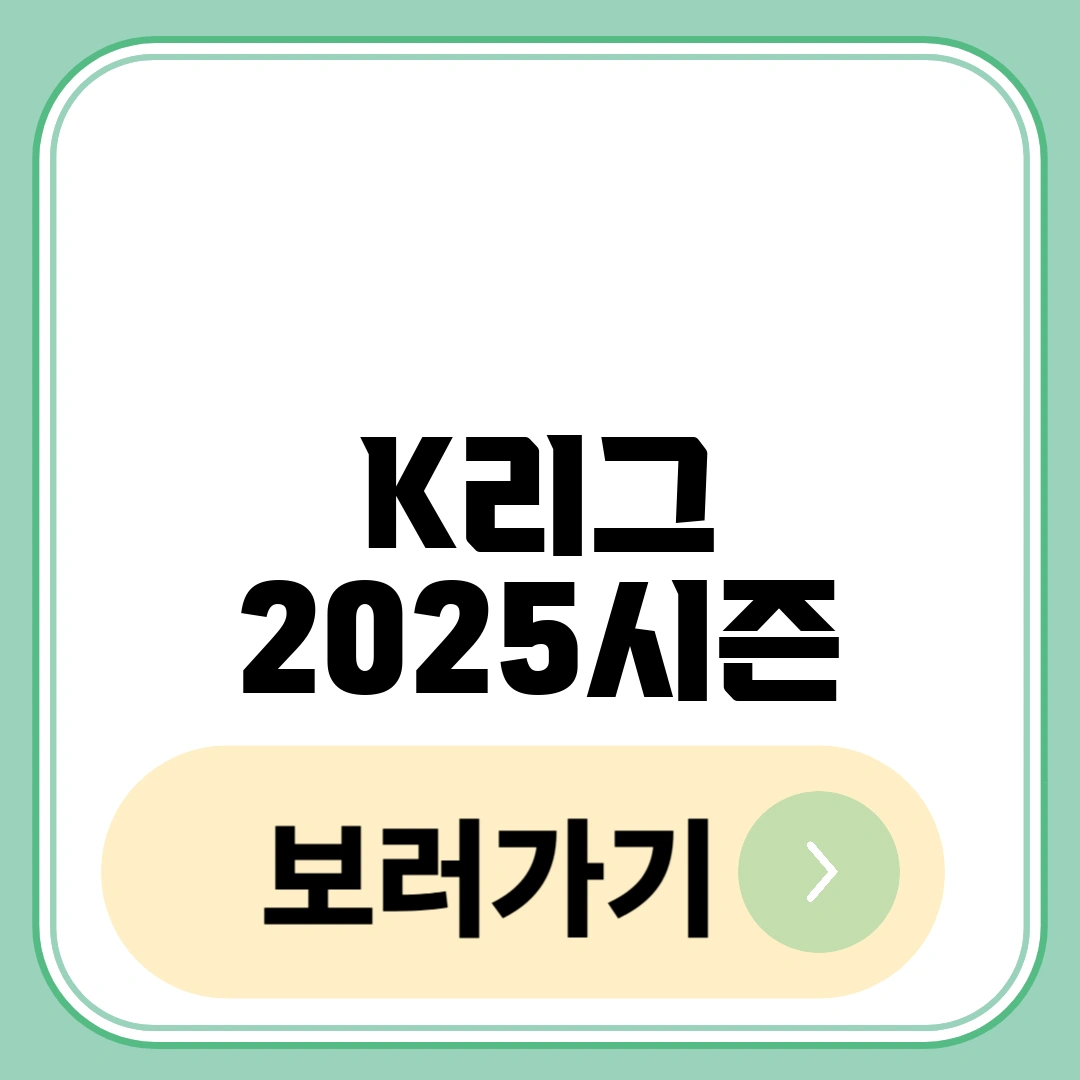 K리그 2025시즌