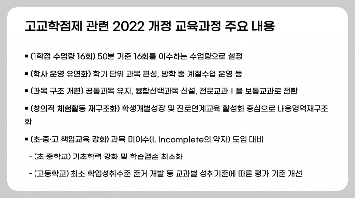 2022 개정 교육과정