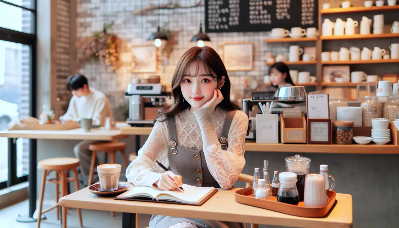 챗지피티-자소서-쓰는법을-참고해서-글쓰기하는-여성의-모습