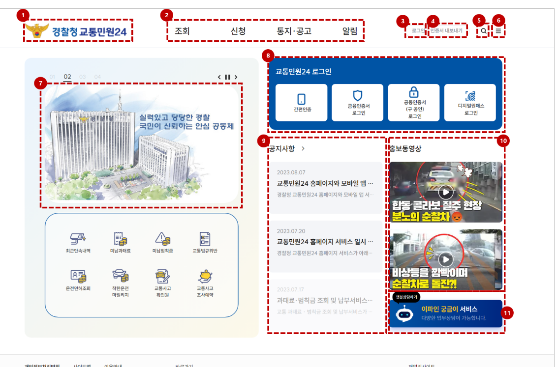 무인단속카메라 조회 방법