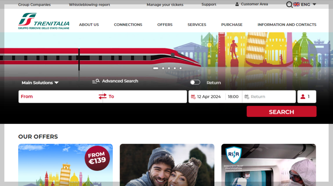 이탈리아 기차 예약 방법과 가격, 트랜이탈리아