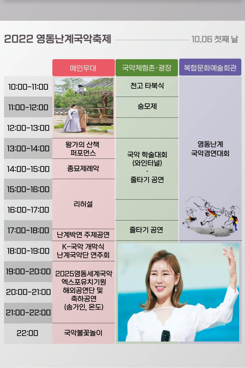 영동난계국악축제 일정표