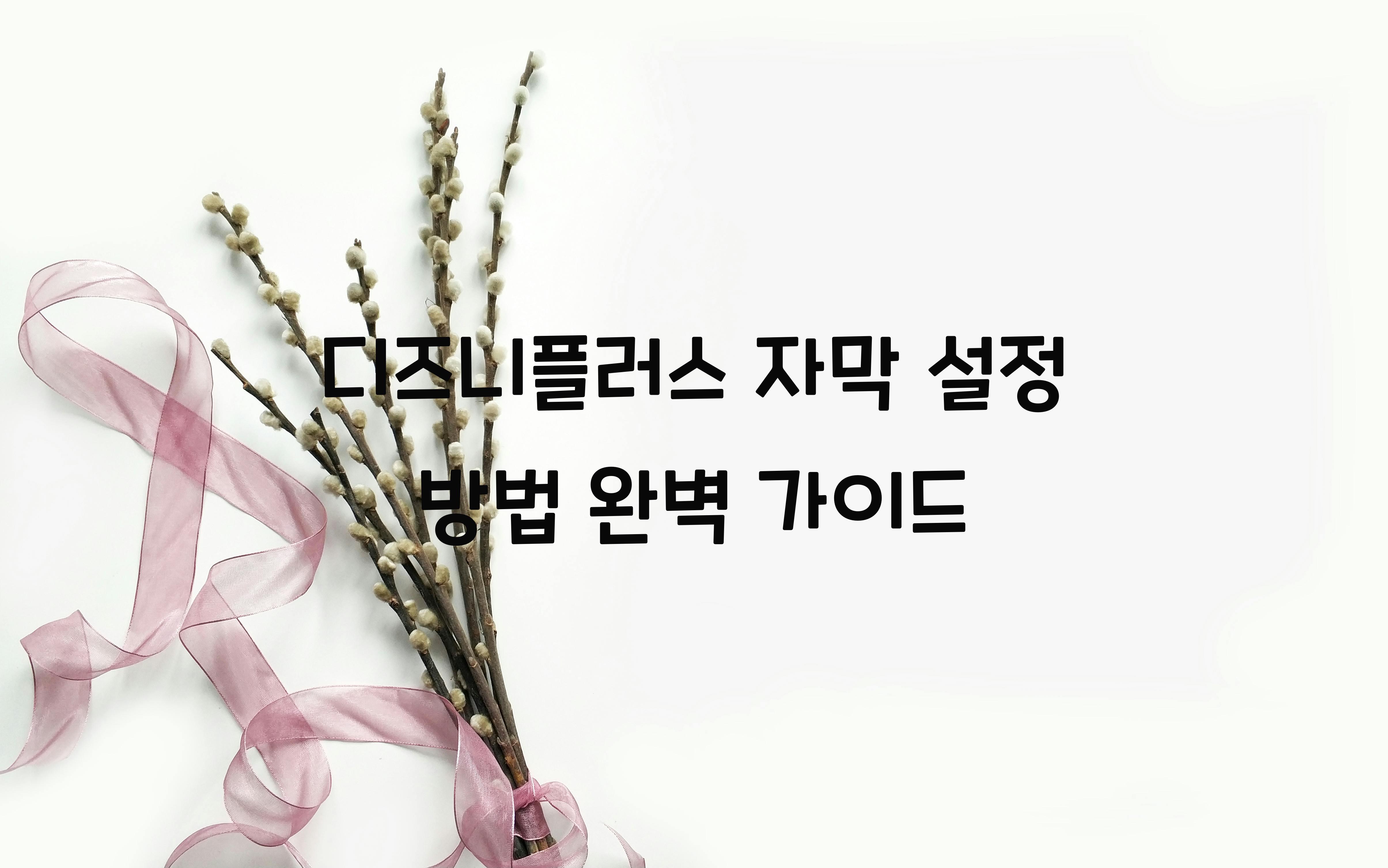 디즈니플러스 자막 설정 방법