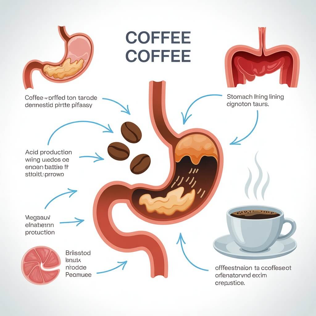 커피 마시면 속이 울렁거리는 것은 부작용인가?