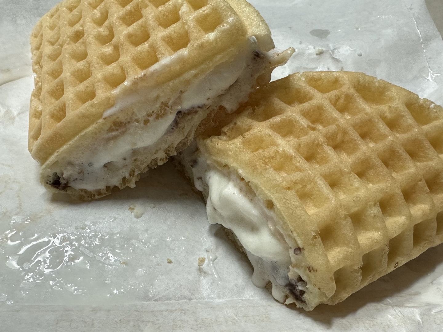 Waffle University Shamaehho special waffle with cream cheese gelato and nutella combination