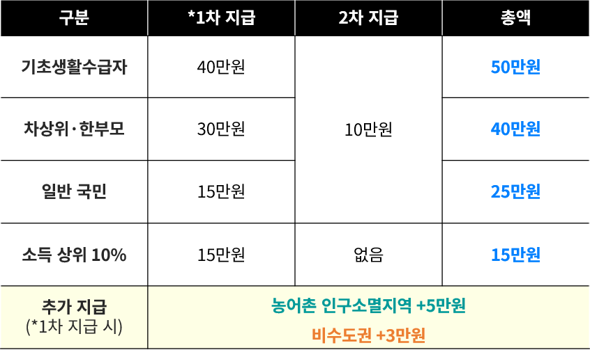 소비쿠폰 지급금액